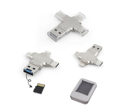 China 4 in Één Typec OTG USB-flashstations 2,0 3,0 30MB/S voor Android-Telefoon Te koop
