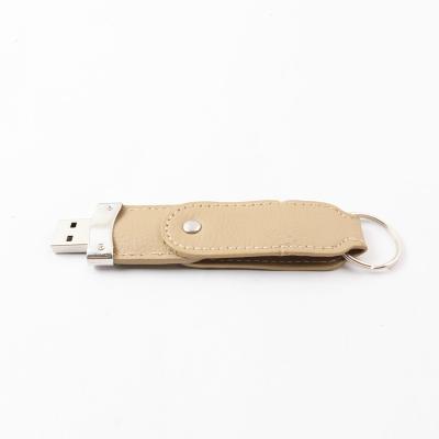 China Graded A Full Memory Leather USB Flash Drive With 20MB/S Reading Speed for sale