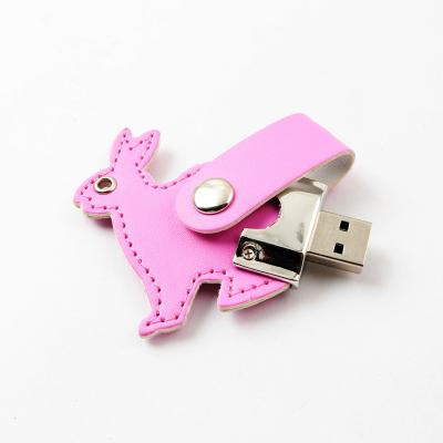 China Logo Print / Embossing Leather USB Flash Drive Support Encryption / Date Uploading en venta