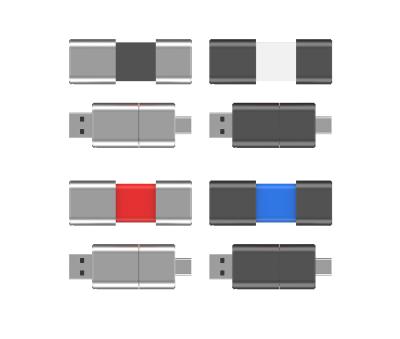 Cina Tipo di velocità rapida C con USB 3.0 e USB 2.0 Flash Drive Slide Match forma CE,FCC,ROHS in vendita