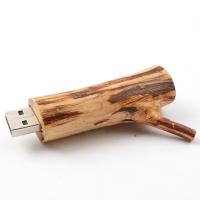 China De boomwortel vormt Houten USB-flashstation 256GB het In reliëf maken Embleem Te koop