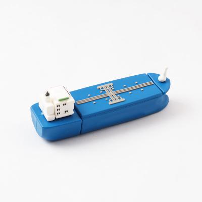 China Customized Made PVC Boat Shaped USB Flash Drives 2.0 And 3.0 256GB 512GB 1TB for sale