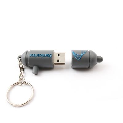 China 2.0 3.0 Personalised 15MB/S Soft PVC Customized Usb Drives With Keyring for sale