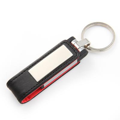 China Metal Case Real Leather USB Flash Drive 64GB 128GB 256GB FCC Approved for sale