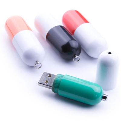 China Pill Shaped Plastic Customizable Usb Flash Drives 3.0 80MB/S 32GB 64GB 128GB for sale