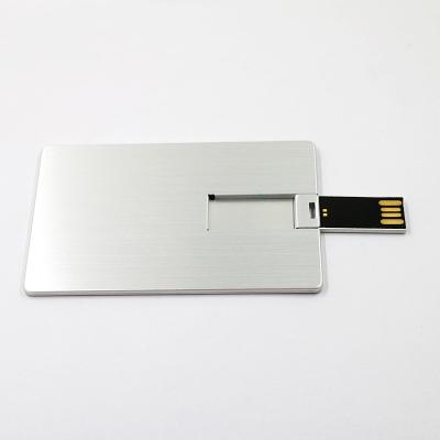 China Metal 2.0 Credit Card Usb Drive 16GB 32GB UDP Flash Chips full Memory for sale