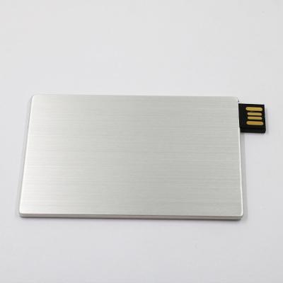 China O cartão de crédito completo USB da memória 2,0 cola o material do metal de 64GB 128GB 20MB/S à venda