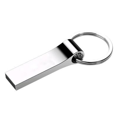 China ODM 32GB 64GB 128GB Silver Metal Usb Drive full Memory with keychain for sale