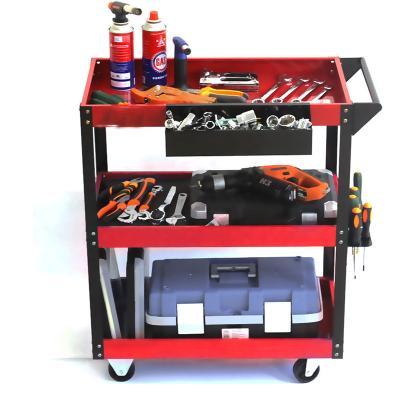 China 3 Layer Hardware Tools Accessories Steel Heavy Duty Workshop Trolley for sale