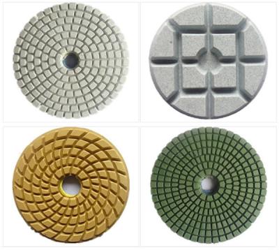 中国 80mmの円形のダイヤモンドの床の磨くパッドの樹脂は結んだ 販売のため
