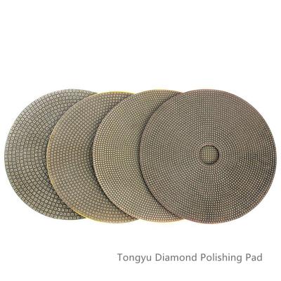 China Diamond Tools galvanizado redondo, 100mm Diamond Sanding Pads For Glass à venda