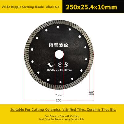 China 250mm Diamond Cut Circular Saw Blade preto com núcleo de aço à venda