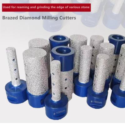 China Stone Carving Brazed Diamond Tools , Edge Grinding Diamond Milling Cutters for sale