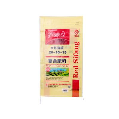 China BOPP Woven Fertilizer Packaging Bags , Printed Large Strong Clear Plastic Bags 40kg for sale