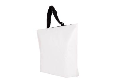 中国 薄板にされた非編まれたポリプロピレン袋、白は習慣によって印刷される買い物袋をリサイクルします 販売のため