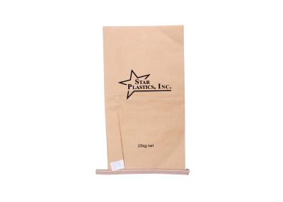 China Heat Cut / Hemmed Top Mouth Custom Printed Bags For Packing Pulverous / Granular Material for sale