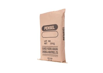 中国 編まれた PP はブラウン クラフト紙肥料包装袋 25kg の見掛け密度を薄板にしました 販売のため