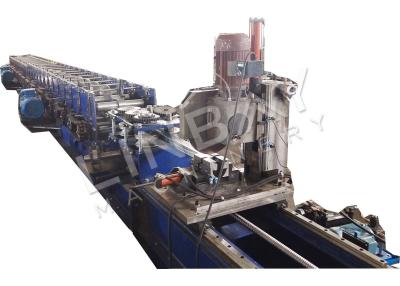 China Automatic Perforated Peach Post Roll Forming Machine 11kw 380V With Flying Saw Cut for sale