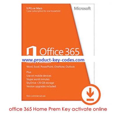 China Código chave do produto de Microsoft Office para o prêmio home de Microsoft Office 365 à venda