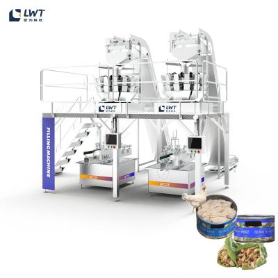 China Canned Chicken Multi-Head Scale Automatic Solid Filling Machine for sale