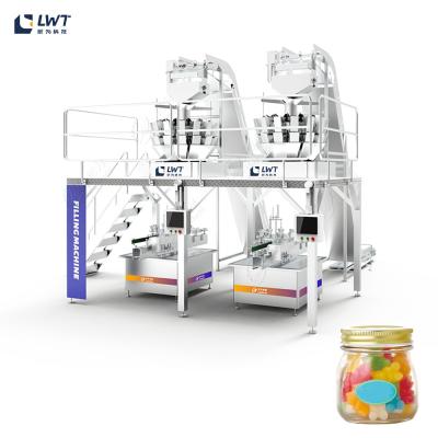China Automatic Gummy Bears Weighing Dosing Candy Multi Head Weigher Filling Machine for sale