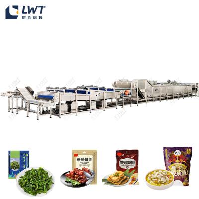 China Seasoning vegetable production line Pre-cooked vegetable cooling and blow-drying production line for sale
