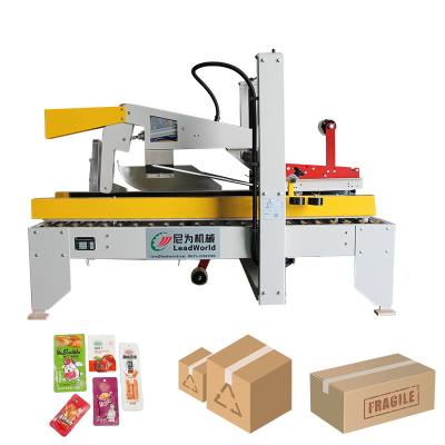 China Línea de producción de alimentos a medida cinta adhesiva caja pequeña cartón caja sello embalaje embalaje máquina de sellado en venta