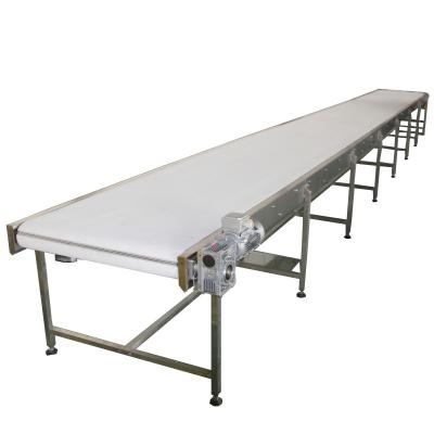 China Vertical Vegetable Fruit Incline Flat PVC White Conveyor Belt System For Food Industry for sale