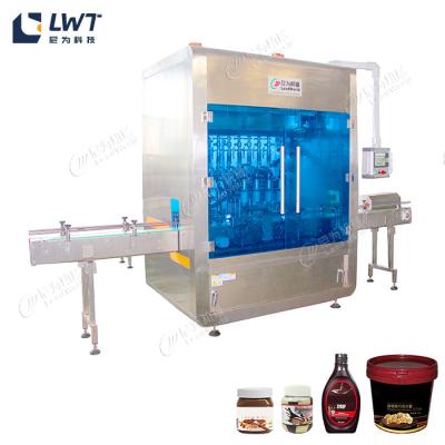 China Leadworld Maionese/chilli/tomate/chocolate/salsa de geleia de frutas Linha de produção de enchimento Máquina de rotulagem e vedação à venda