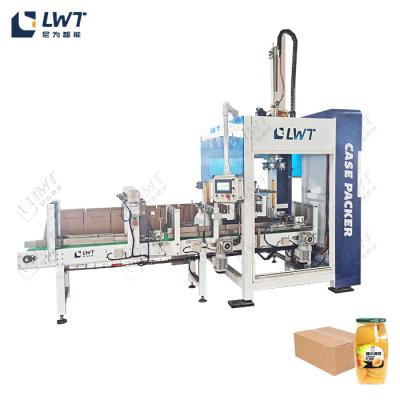 China Canned Food High Productivity Output Industrial Carton Servo Case Packer Machine for sale