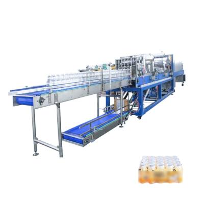 China Automatic High Speed Linear Type PE Film Shrink Stretch Wrapping Packing Machine For Bottled Water Drink for sale
