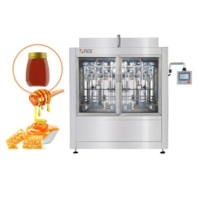 China Automatic Anti-Dripping Piston Type Honey Filling Machine For Glass Jar Bottle for sale