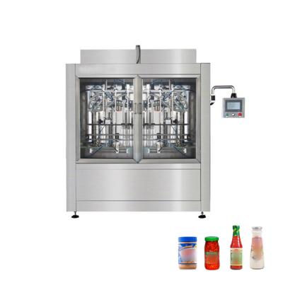 China Automatic Jar Linear Servo Motor Plastic Thick Bbq Soy Sauce Filling Machine for sale