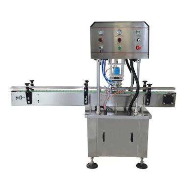 China Automatic Glass Jar Vacuum Capping Machine Single Head Sauce Jam Paste Glass Bottle Full Automatic for sale