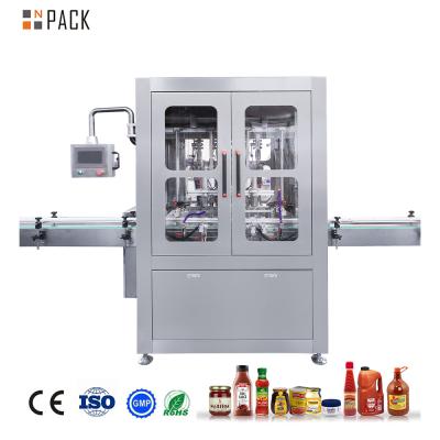 China NPACK full automatic chili hot sauce bottle Jar filling packing machine à venda