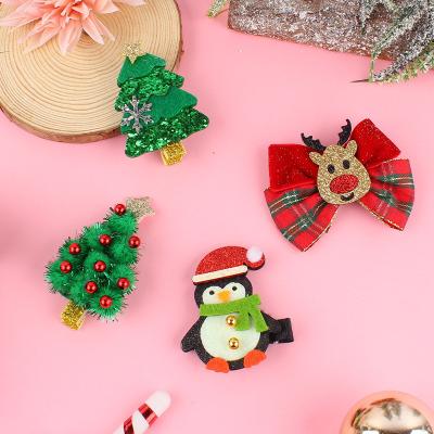 Chine Christmas Girls Hair Accessories Set Hair Clips Christmas Bows Hair Clips Girls Hairpin For Children And Adults à vendre