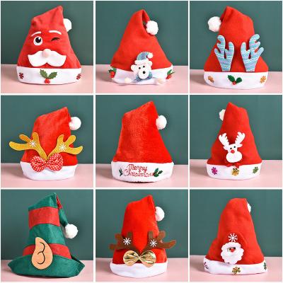 China Santa Claus Christmas Hat Red Xmas Decoration For Fancy Dress Up Unisex Costume for sale