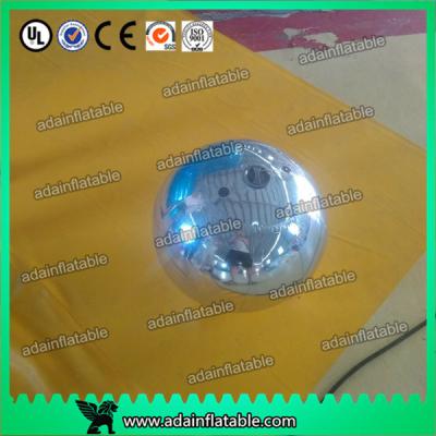 China 40cm Holiday Inflatable Silver Mirror Ball Balloons Dia. 5M For Display for sale