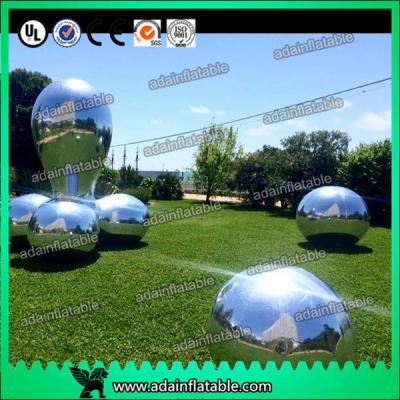 China Silver Fabric Inflatable Mirror Ball Fire - Retardant For Fashion Show Decoration for sale