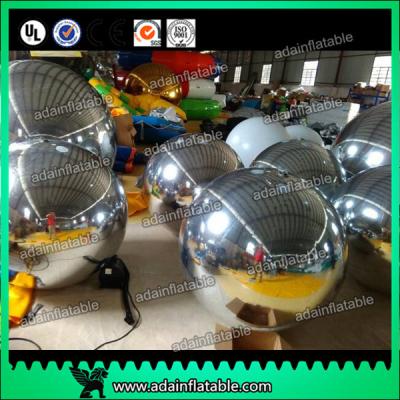 China Festivals Inflatable Event Mirror Ball With Sliver Color , Inflatable Mirrored Sphere for sale