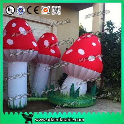 China Air Blown Inflatable Orange Lighting Event Inflatable Mushroom for sale