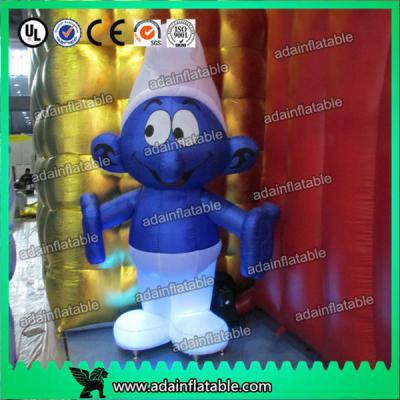 China 2M -20M Custom Oxford cloth Inflatable Smurfs With LED Light for sale