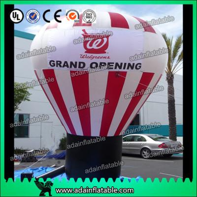 China White And Red Event Inflatable Balloon , Party Inflatable Ball for sale