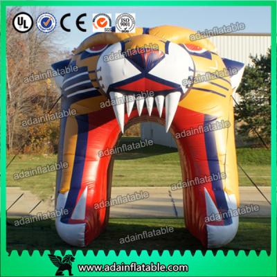 China Inflatable Tiger Head Entrance Tunnel Arch for sale