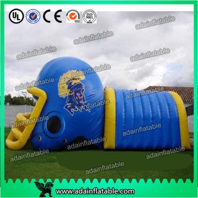 China Colorful PVC Inflatable Helmet Tunnel / Inflatable Football Helmet Tunnel for sale