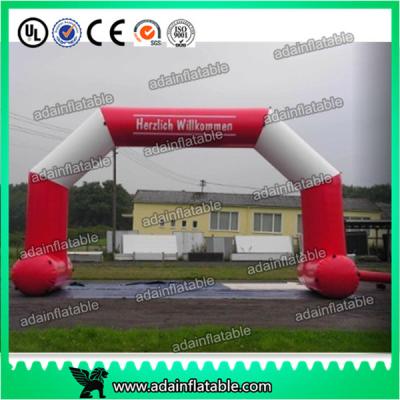China White And Red 6 x 3M Inflatable Arch , Inflatable PVC Advertising Hotel Arch for sale