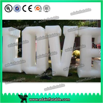 China Customized Party Nylon Cloth Red Inflatable Decoration / Inflatable Letters for sale