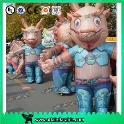 China 2m Inflatable Dragon Cartoon Walking Dragon Costume For Promotion for sale