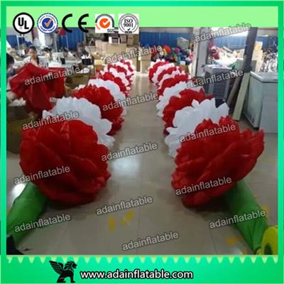 China 10m Inflatable Rose Flower Chain For Valentine's Day Event Party Decoration Ada Inflatable for sale