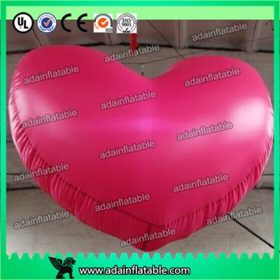 China 1m Party Inflatable Lighting Decoration , 210T Nylon Cloth 3ft Inflatable Heart for sale
